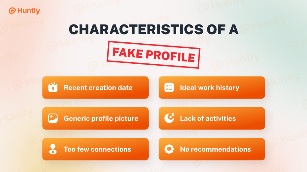 Characteristics of a scam profile